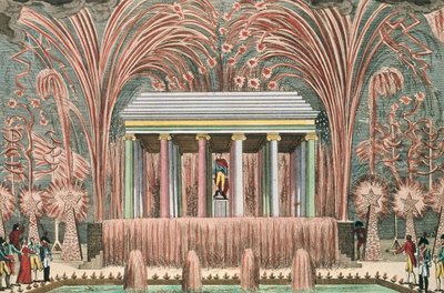 View of a Firework Display in the Jardin du Luxembourg, 28th November 1807 by French School